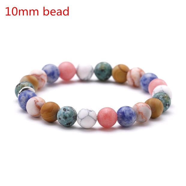 Galaxy Solar System Universe Nine Planets Natural Stone Bracelet