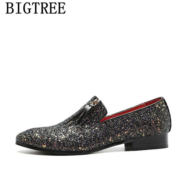 glitter coiffeur loafers men dress shoe