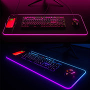 Wireless Charging Mouse Pad Gamer Mousepad Oversized RGB Luminous Desk Mat Computer Laptop Keyboard Non-Slip Glowing LED Cushion