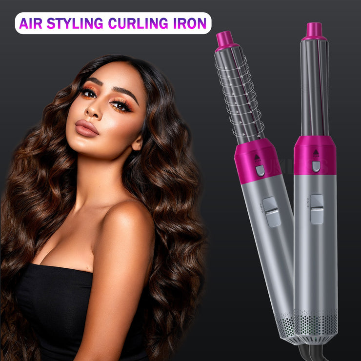 Multi Functional 5In1 Hair Dryer Comb Hair Curling Straightening Hair