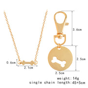 Human Dog Bone Charm Necklace