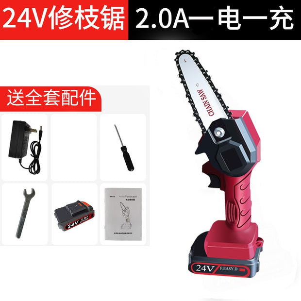 24V Rechargeable MINI Electric Chainsaw  Wood Cutting Lithium Chainsaw Bracket Adjustable Universal Chain Saw Battery-Powered