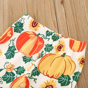 Kids Halloween Tails Dress Sets Toddler Baby Girls Long-sleeved Pumpkin Print Outfits Set Baby Toddler Girl Clothes Winter 2020