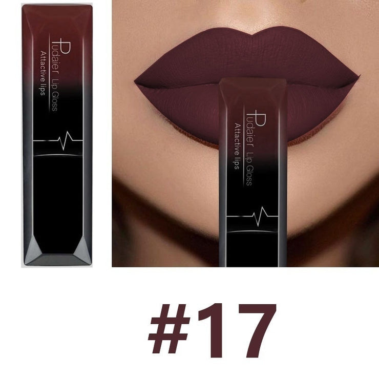 Waterproof Nude Matte Velvet Glossy Lip Gloss