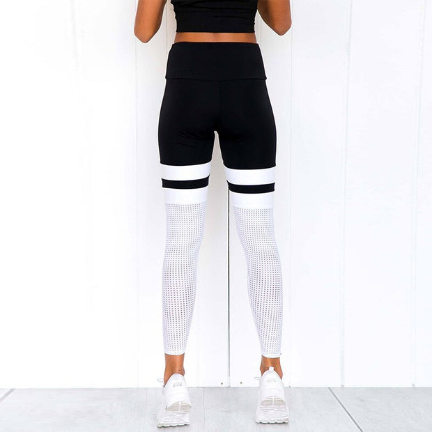 Spandex Gothic Mesh Insert Leggings