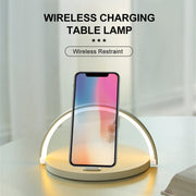 10W Qi Fast Wireless Charger Table Lamp For iPhone X XR XS Mobile Phone Charging Holder Night Light Pad Phone Stand Desk Lamp