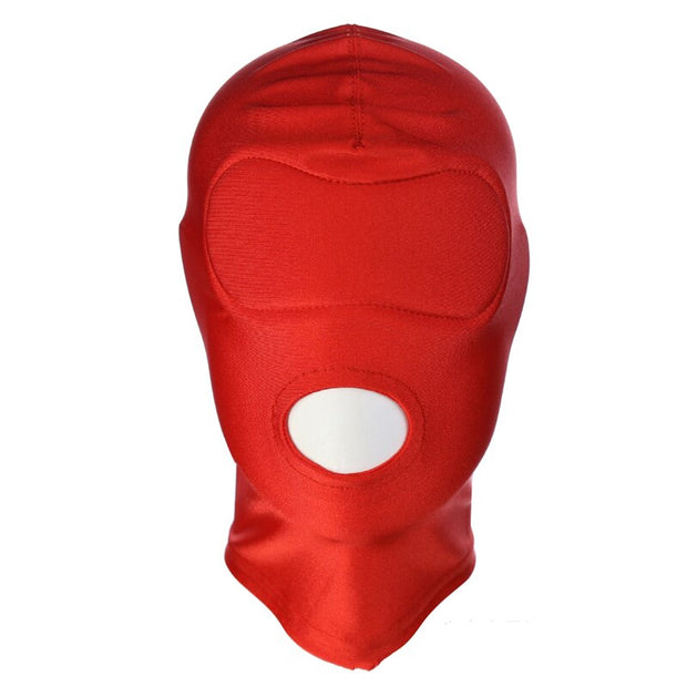 Spandex Erotic Fetish Open Mouth Hood Mask