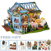 CUTEBEE Doll House Miniature DIY Dollhouse With Furnitures Wooden House Toys For Children Birthday Gift A066