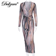 Dulzura tie dye long sleeve bodycon