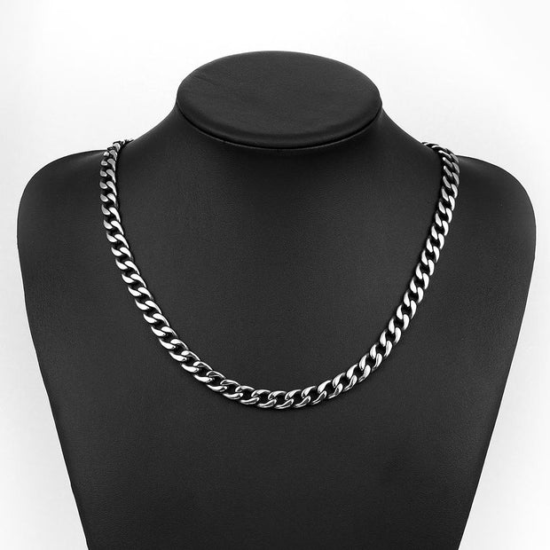 Large Thick Stainless Steel Chain Necklace 22"