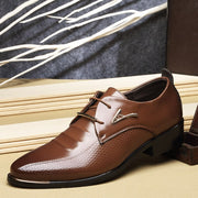 Casual Shoes Black/Brown Leather Lace Up Dress Handsome Shoes