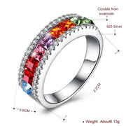 Rainbow Sterling Silver Ring