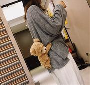 Kawaii Girls Cute Smile Bear Animal Shoulder Bag Soft Plush Doll Lolita Handbag