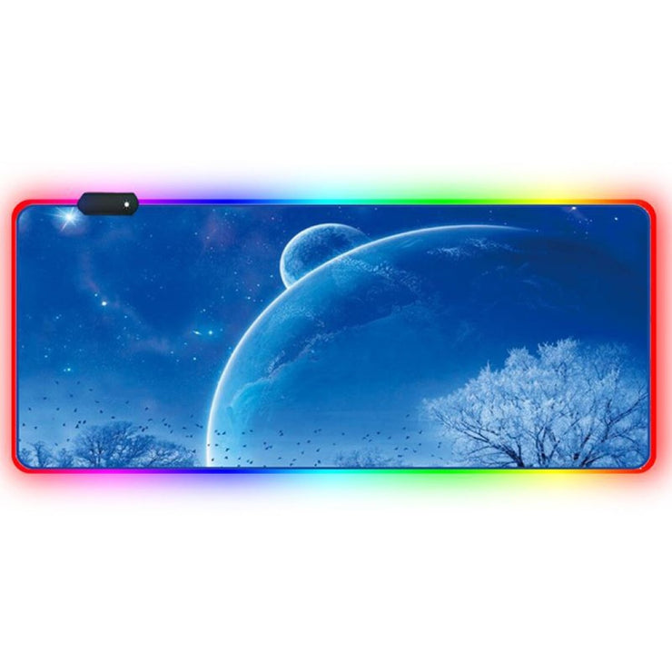 Luminous RGB LED Lights Desktop Gaming Mouse Pad Cushion Computer Accessory