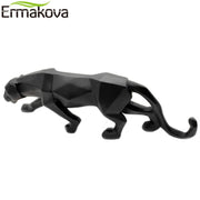 ERMAKOVA Panther Statue Geometric Style Resin Sculpture