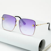 Lady Oversize Rimless Square Sunglasses