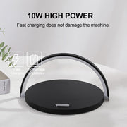 10W Qi Fast Wireless Charger Table Lamp For iPhone X XR XS Mobile Phone Charging Holder Night Light Pad Phone Stand Desk Lamp