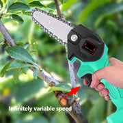 24V Rechargeable MINI Electric Chainsaw  Wood Cutting Lithium Chainsaw Bracket Adjustable Universal Chain Saw Battery-Powered