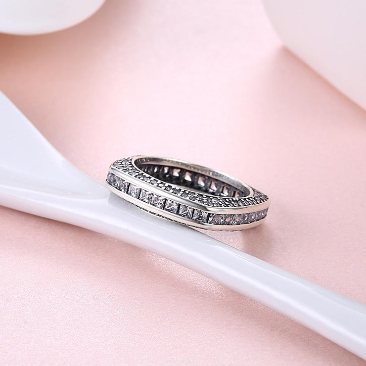 Eternity Baugette Sterling Silver Ring