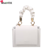 Fashion Exquisite Shopping Bag Women Leather Messenger Bags Simple Handle Pleated Solid Color Shoulder Handbags