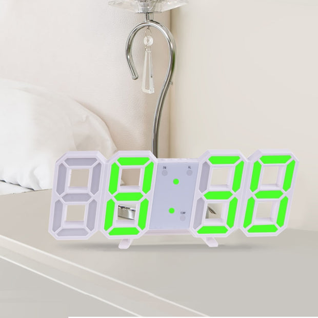 Home Living Room Decoration 3D Large LED Digital Wall Clock Date Time Electronic Display Table Alarm Clock Wall Home Decor