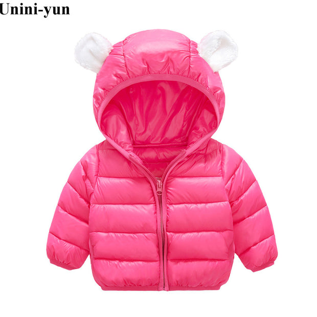 Kids Warm Outerwear Hooded Coat