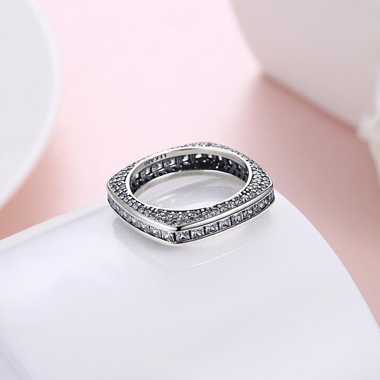 Eternity Baugette Sterling Silver Ring