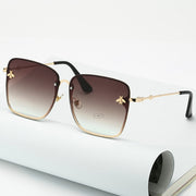 Lady Oversize Rimless Square Sunglasses