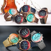 New Fashion Color Bright Glass Watch Men Top Luxury Brand Chronograph