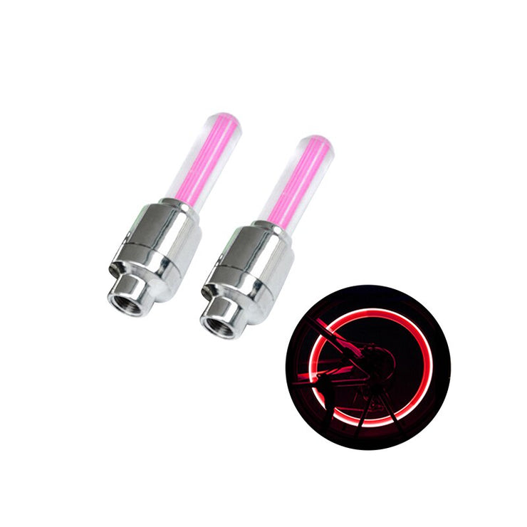 1/2Pcs Neon Lights Tire Wheel Valve Cap Light LED