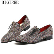 glitter coiffeur loafers men dress shoe