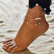 Boho Style Star Anklet Fashion Multilayer Foot Chain