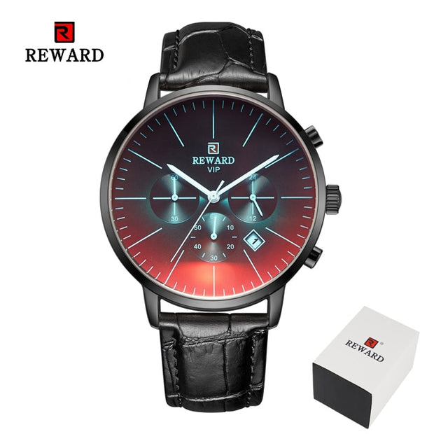 New Fashion Color Bright Glass Watch Men Top Luxury Brand Chronograph