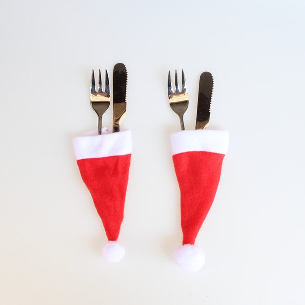 Christmas Cap Cutlery Holder