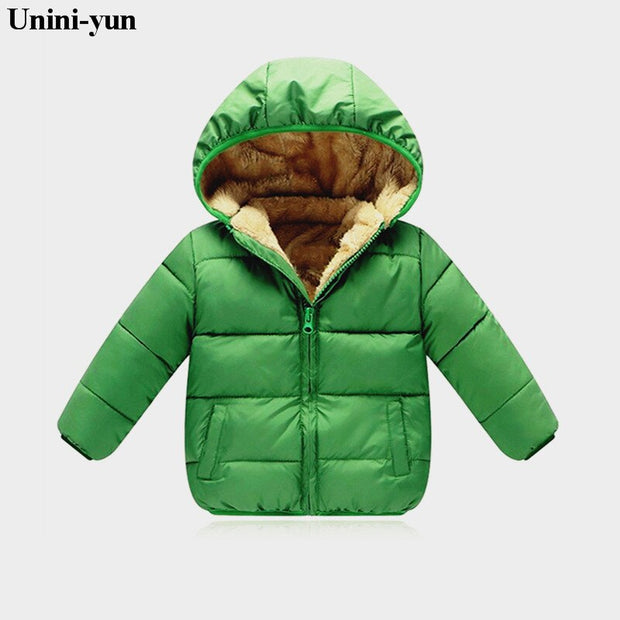 Kids Warm Outerwear Hooded Coat