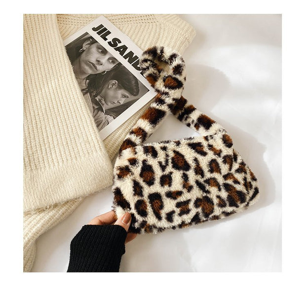 Winter Zebra Pattern Shoulder Underarm Bag