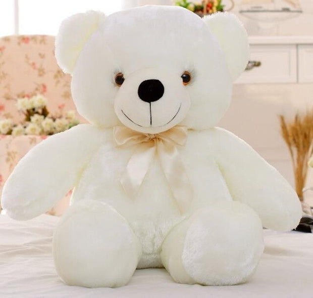 Creative light LED inductive stuffed animals plush colorful bright teddy bear