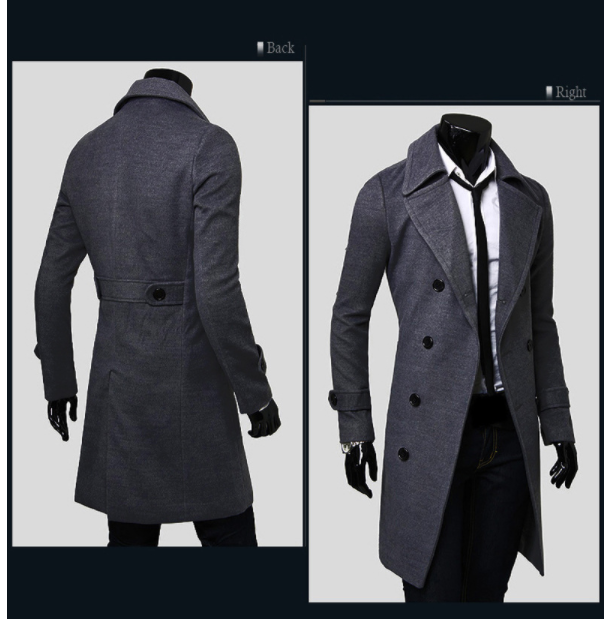 Men's Long Trench Coat