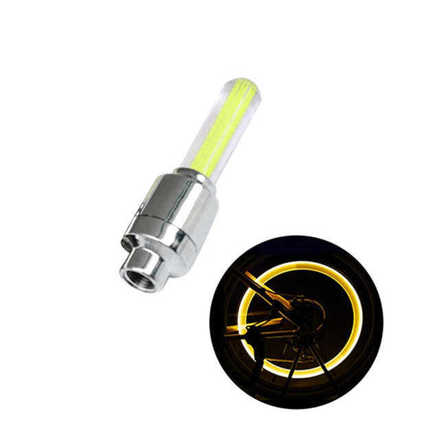 1/2Pcs Neon Lights Tire Wheel Valve Cap Light LED