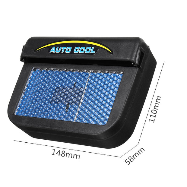 Solar-powered car air ventilation fan