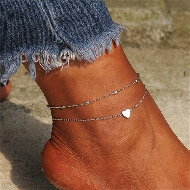 Boho Style Star Anklet Fashion Multilayer Foot Chain