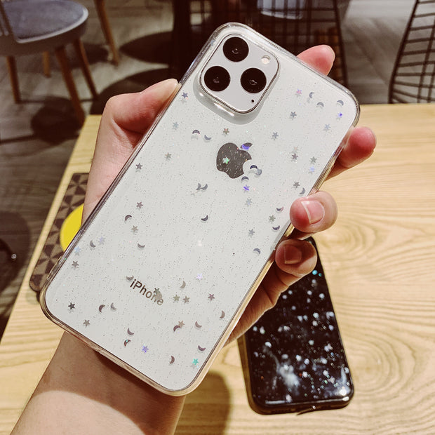 Moon Sparkle Sequins Silicone Case