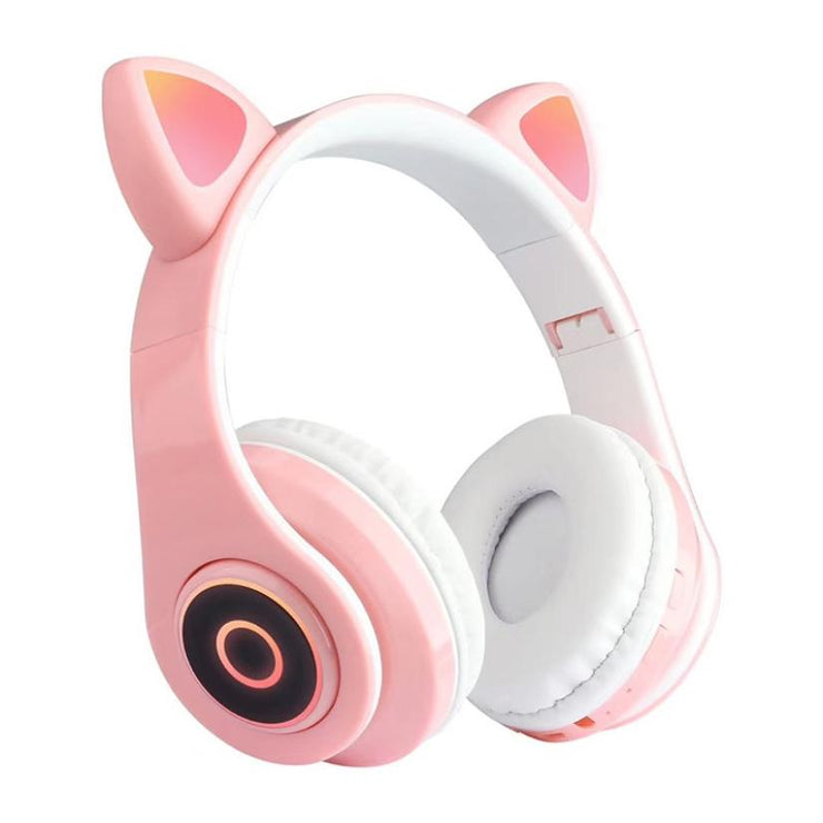 New Arrival LED Cat Ear Noise Cancelling Headphones Bluetooth 5.0 Young People Kids Headset Support TF Card 3.5mm Plug with Mic