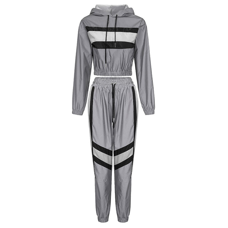 Tracksuit Women Reflective Two-Piece Set