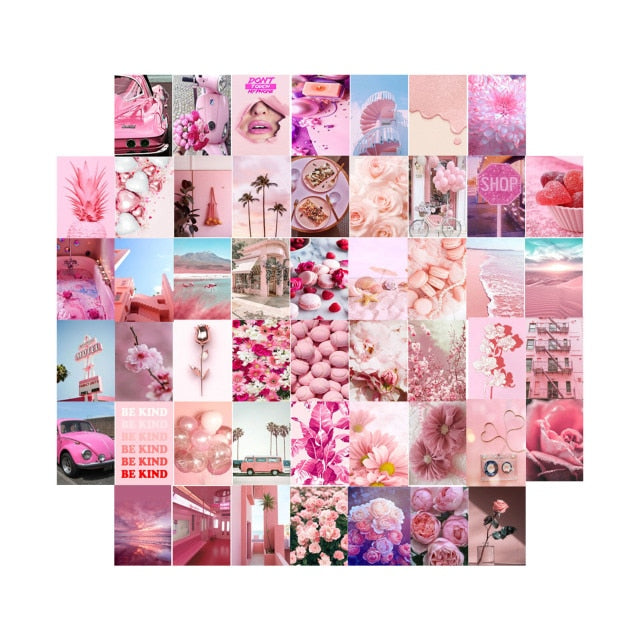 50pcs/set Wall Collage Aesthetic Photo Postcard Art Pictures Collage