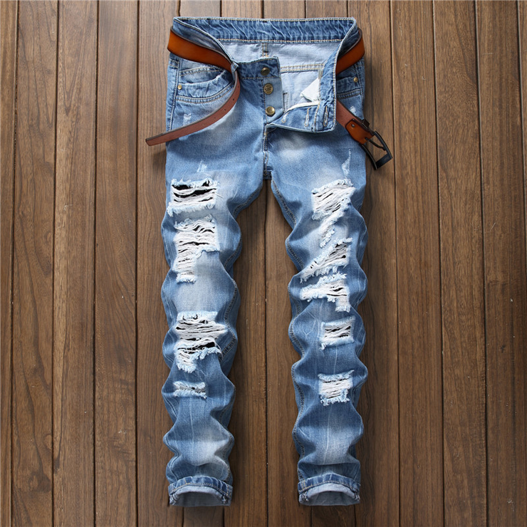 Santa Monica Ripped Washed Premium Denim