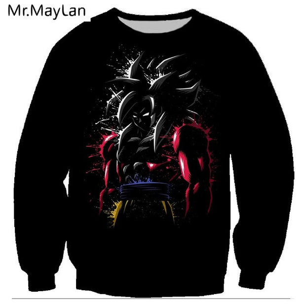 Anime Dragon Ball Sweatshirts Print Cute Kid Goku 3D Outerwear Women Men Long Sleeve  Crewneck Sportswear Coat Tops Harajuku