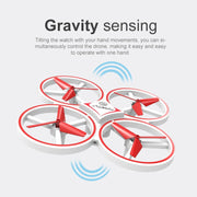 Smart Watch Remote Controlled Mini Quadcopter Induction Drone