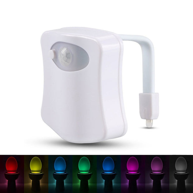 Smart PIR Motion Sensor Toilet Seat Night Light 8 Colors Waterproof Backlight For Toilet Bowl LED Luminaria Lamp WC Toilet Light