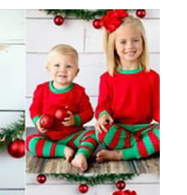 Long Sleeve Shirt+ Long Striped Pants Xmas Family Matching Outfit